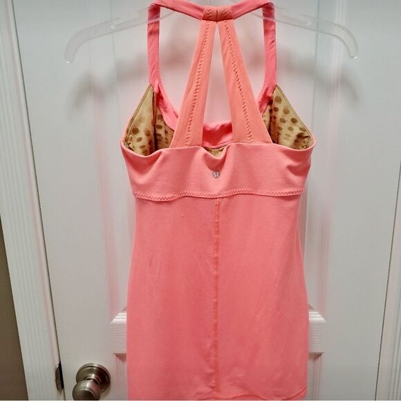 EUC lululemon Scoop me Back Peach Athletic Tank Top - Picture 6 of 9